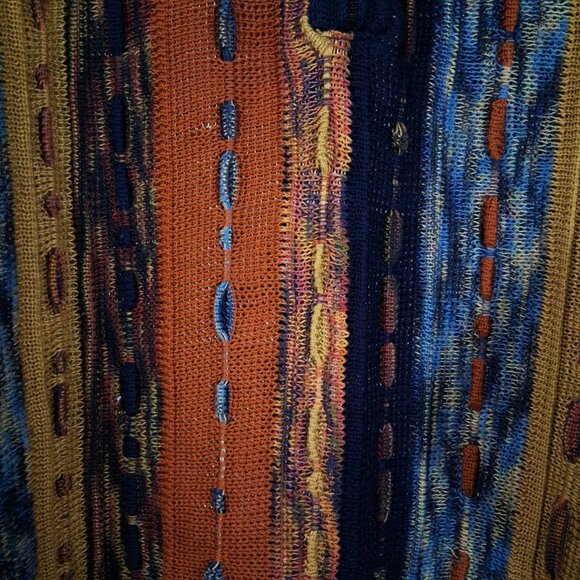 VTG Tundra Canada Coogi Style 3D Pullover Sweater Colorful 80s/90s Canada XL - Picture 3 of 11